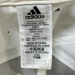 アディダス キャップ 帽子 ホワイト レディース メンズ ロゴ OSFYサイズの画像