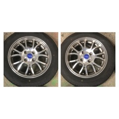 165 65 R14 24年 夏タイヤ&社外ホイールセットの画像
