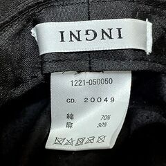 INGNI イング キャスケット 帽子 黒 ブラック レディース コットン 春の画像
