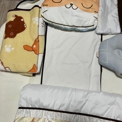 西松屋　ポータブル　ベビーベッド　セット　子猫の画像