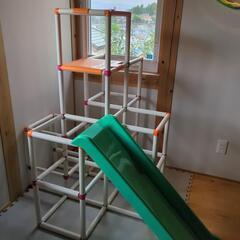 ジャングルジム すべりだい 白いわんぱくジム　知育 おもちゃ