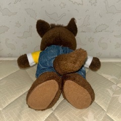動物キャラクター #ぬいぐるみ デニムオーバーオールの画像