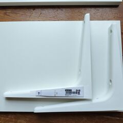 イケア　IKEA　BURHULT ブールフルト　棚板・ブラケット　セットの画像