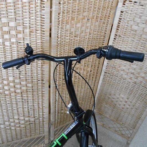 折りたたみ自転車 20インチ 6段変速 HOOH ホウオウ ブラック系 黒×緑 折り畳み自転車 6段切替 自転車 S601310186 札幌 西野店