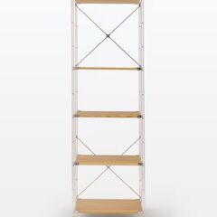【反りあり】無印良品　ステンレスユニットシェルフ 追加棚　オーク材　7枚 反りあり】無印良品 ステンレスユニットシェルフ 追加棚 オーク材 7枚
