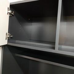 パモウナ　キッチンボード レンジボード 食器棚 ブラック　pamounaの画像