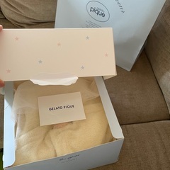 ジェラートピケ　ロンパース&ブランケットの画像