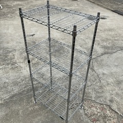 メタルラック　シルバー　スチールラック　収納棚【54.5×34.5高122cm】の画像