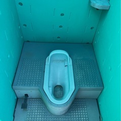 仮設トイレ　和式の画像