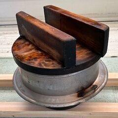 羽釜　BBQ　アウトドア　レトロ　貴重台座付　古民家