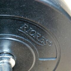 ②RIORES セメントダンベル 合計約20kg プレート(5kg×2枚 2.5kg×2枚 1.5kg×2枚) シャフト+留め具 筋トレ ウェイトトレーニング リオレス 札幌市 清田区 平岡の画像