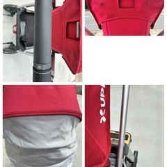 【美品＆PiggyBack,新生児シート付き】UPPAbaby Cruz 赤／2019年購入／走行性抜群＆兄姉立ち乗りOKの画像