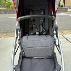 【美品＆PiggyBack,新生児シート付き】UPPAbaby Cruz 赤／2019年購入／走行性抜群＆兄姉立ち乗りOKの画像