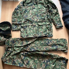迷彩雨衣　カッパ