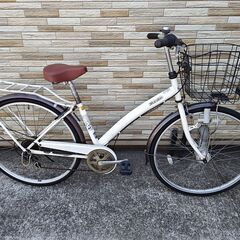 中古自転車 6段変速 26インチ LEDダイナモ 軽整備済み 防...