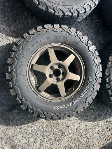 PCD100 5H レイズ系ホイールタイヤ オールテレーン　215/75R15
