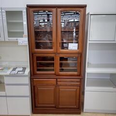 ★ジモティ割あり★  食器棚 茶 H191×D43×W89.5 ...