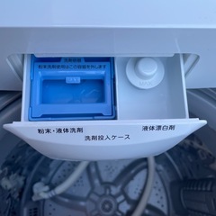 f●■NITORI/ニトリ 全自動洗濯機 NTR60 6.0kg ホワイト ガラス蓋 22年製 コンパクト設計 静かな運転音の画像