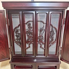 良品 唐木仏壇 紫檀 膳引き付 ミニ仏壇 コンパンクトの画像