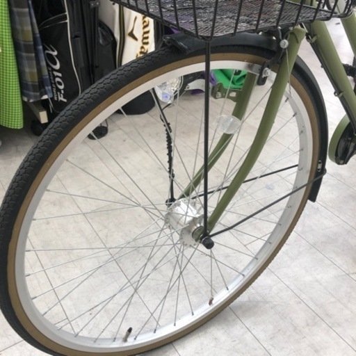 自転車　シティサイクル　27インチ　グリーン　【トレファク堺福田店】