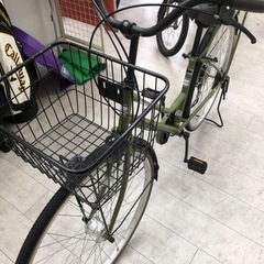自転車　シティサイクル　27インチ　グリーン　【トレファク堺福田店】