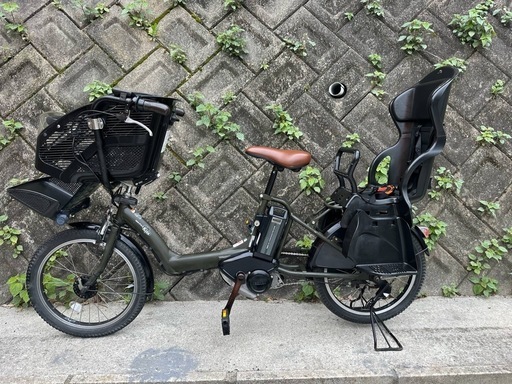 K2469 [大容量12.8Ah]電動自転車ヤマハ子供乗せ 20インチ ブラック 大阪送料無料ヤマハ電動自転車子ども乗せ20