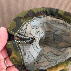 ハンドメイド　給食袋などに　緑迷彩の画像