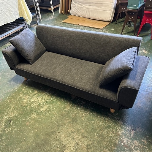 中古品　LOWYA ロウヤ 3人掛け カジュアル ソファ 北欧 ソファーベッド