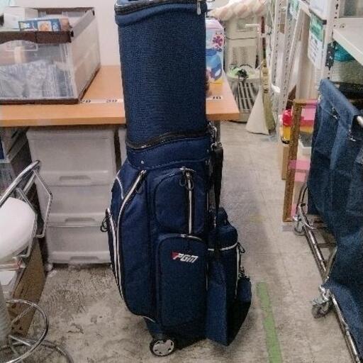 0428-254 ゴルフ PGMキャディーバッグ 多機能 (美品)