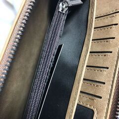 【未使用品】管理番号：G-3 　レザーロングウォレット　ファスナー部２色あり　縦２０cm 横１０cm 厚み２cmの画像