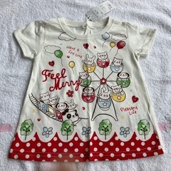 【新品未使用品】90サイズ　Tシャツ4枚セット　女の子服　キッズ　半袖まとめ売りの画像