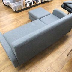 L字ソファ 3人掛け カウチソファ コーナーソファ ソファー オットマン