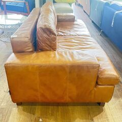 家具 生活家具 fivebyive　2人掛けソファー　ブラウン　総革の画像