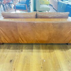 家具 生活家具 fivebyive　2人掛けソファー　ブラウン　総革の画像