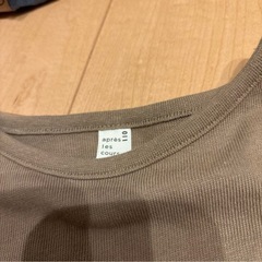 長袖カットソー ロンT おそろい110 ㎝　140㎝　ブラウンの画像