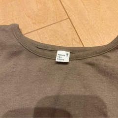 長袖カットソー ロンT おそろい110 ㎝　140㎝　ブラウンの画像