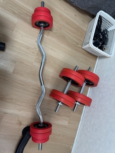 ダンベル　可変　バーベル付き