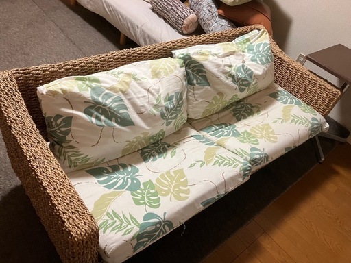 2人掛け ソファハワイ藤ハワイアン (シロクマ) 旭川のソファ《2