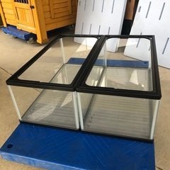 【2点セット】らんちゅう水槽600（59.9×29.5×23cm）60cm水槽の画像