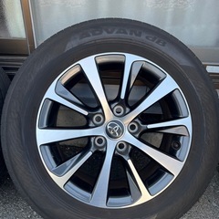 SAI純正ホイール　16インチ7J＋40 PCD114.3 ヨコハマADVAN 22年　215/60R16 バリ山4本セットSAI Voxy Noah 等ナット付き！の画像