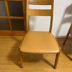 木製長方形テーブル　長くなる　椅子4個の画像