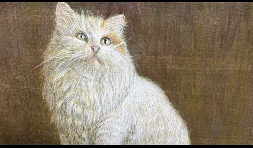 猫の油彩画
