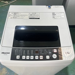 【ご成約】003 洗濯機 ハイセンス HW-E5502 2018年製 5.5kgの画像