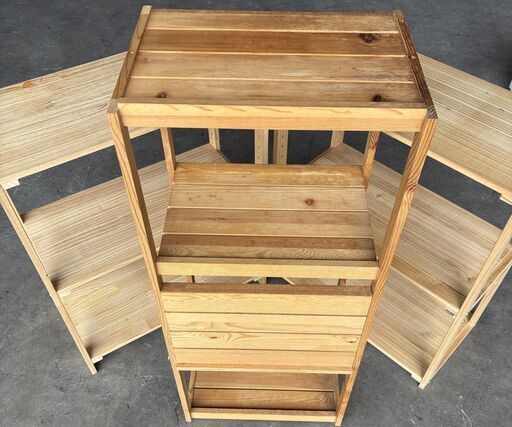 中古品5月6日まで木製ラック3点セット (Re:Y's) 鹿児島の 中古品5月6日まで木製ラック3点セット (Re:Y's) 鹿児島の