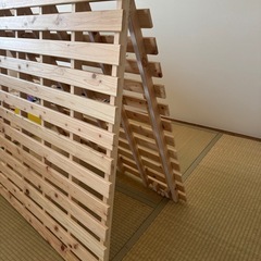 ★あげます★シングル 2つ折りヒノキすのこベッドの画像