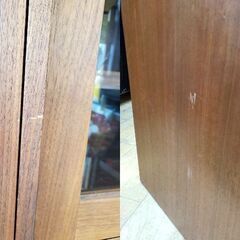 カップボード 食器棚 ダイニングボード リビングボード キャビネット ナチュラル ガラス2枚扉  引出し4個■幅90×奥行44×高さ180㎝■近隣配送無料 買取帝国 朝霞店の画像