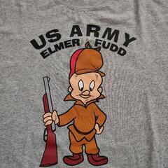 【レア】エルマー・ファッドのUS ARMYデザインのミリタリーTシャツ　50周年記念Tシャツの画像