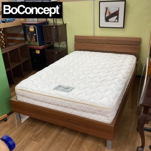 ジモティー限定価格！S141 ⭐ Bo Concept Sealy ボーコンセプト シーリー ダブルベッド 幅147cm USED 綺麗