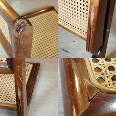 レトロ 座椅子ラタン 籐家具 折りたたみ可　/TJ-2396 2F南の画像
