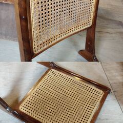 レトロ 座椅子ラタン 籐家具 折りたたみ可　/TJ-2396 2F南の画像
